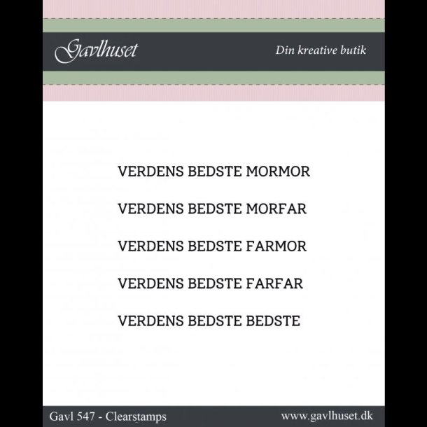 Gavlhusets Design - Stempel - Verdens bedste...