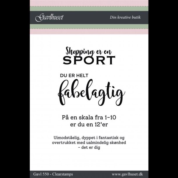 Gavlhusets Design - Stempel - Shopping er en sport