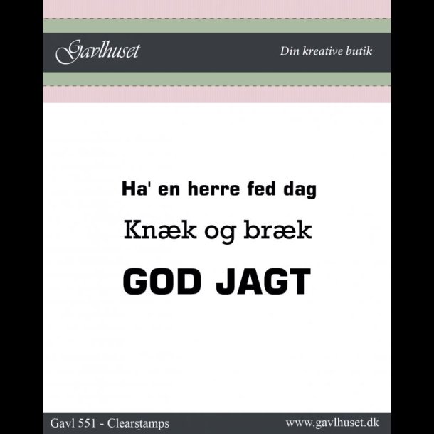 Gavlhusets Design - Stempel - God jagt