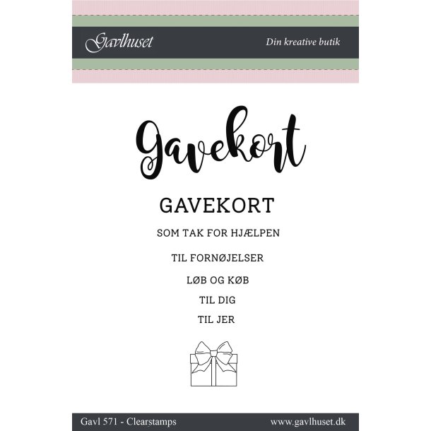 Gavlhusets Design - Stempel - Gavekort