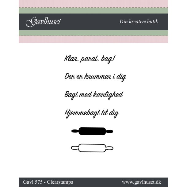 Gavlhusets Design - Stempel - Klar, parat, bag!
