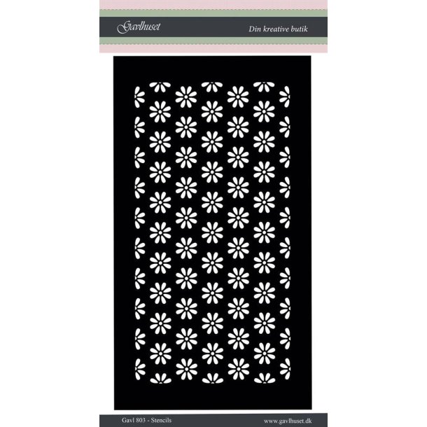 Gavlhusets Design - Stencil - Margueritter