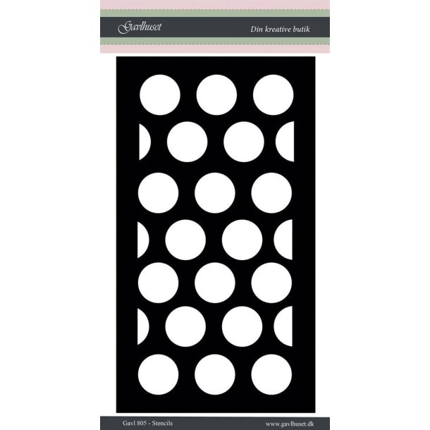 Gavlhusets Design - Stencil - Store Prikker