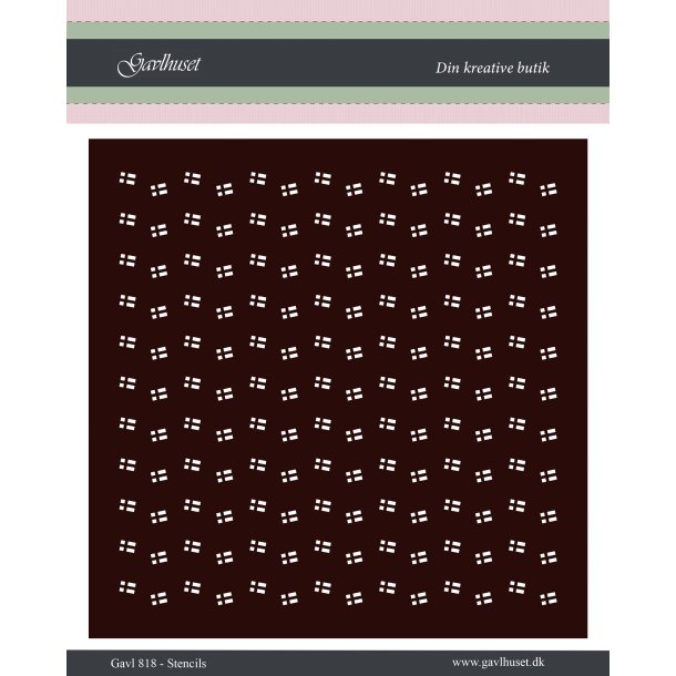 Gavlhusets Design - Stencil - Flag i Fast Mnster