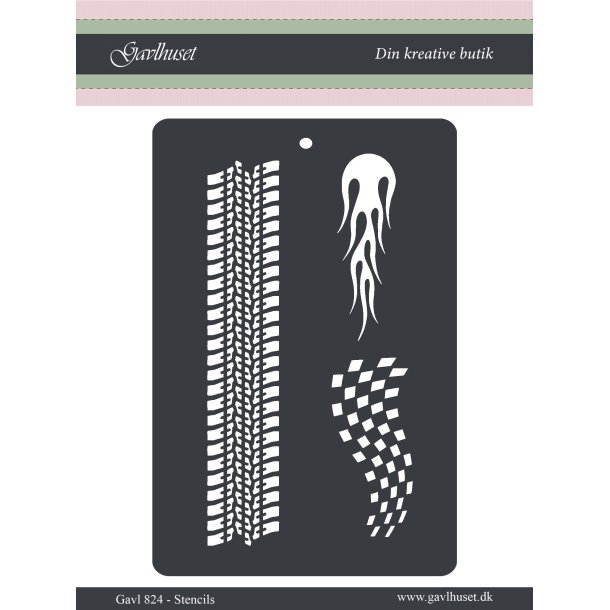 Gavlhusets Design - Stencil - Fartstriber