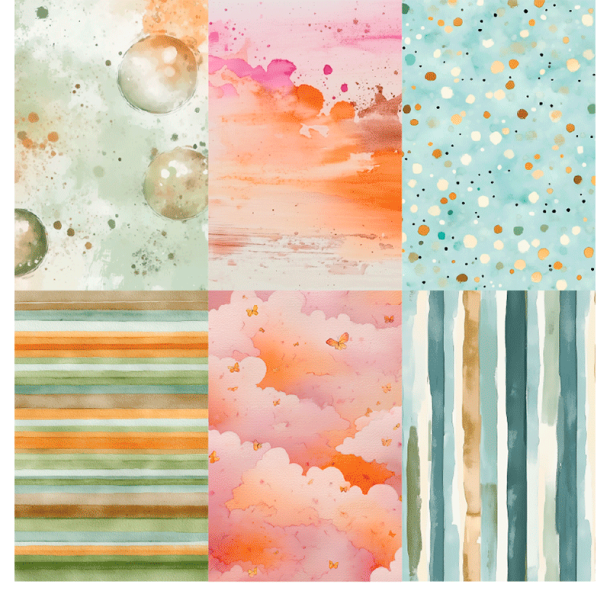 Gavlhusets Design - Papir - Fantasifulde baggrunde