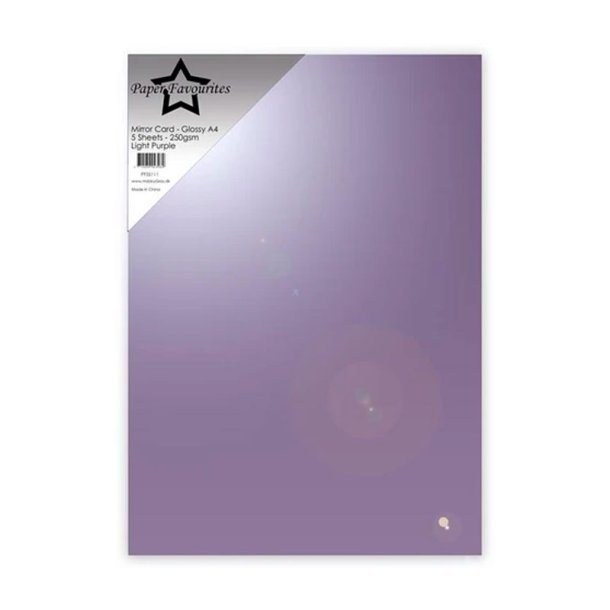 Paper Favourites - Mirror Card Glossy - 250g - A4 - Light Purple