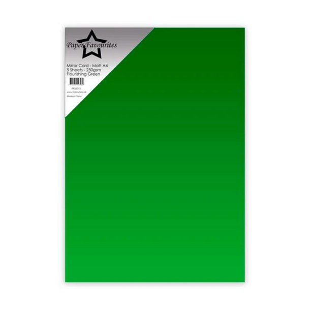 Paper Favourites - Mirror Card Glossy - 250g - A4 - Flourishing Green