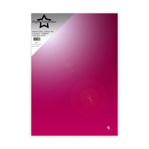 Paper Favourites - Mirror Card Glossy - 250g - A4 - Midnight Plum ...