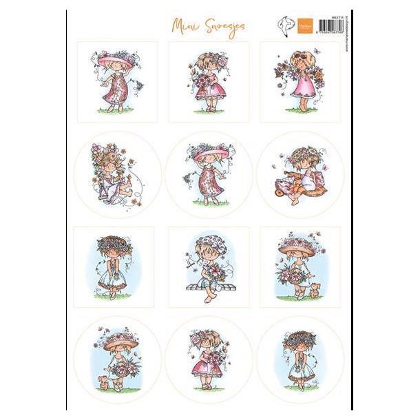 Marianne Design - 3D Sheets - "Hettys Minis" - blomsterpiger - HK1711