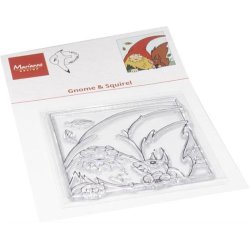 Marianne Design - Stempel - Clearstamp "Hettys Gnome  Squrirrel" - Gnom og egern