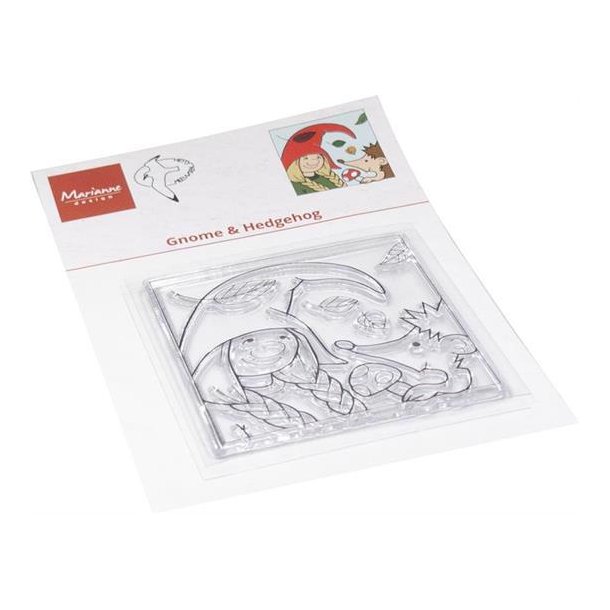 Marianne Design - Stempel - Marianne Design Clearstamp "Hettys Gnome  Hedgehog" - Gnom og pindsvin