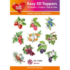 Hearty Crafts - Easy 3D Toppers - Udstansede motiver m. b�rgren