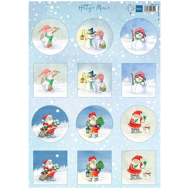 Marianne Design - 3D Ark - Hetty's Minis - Snowmen & Santa