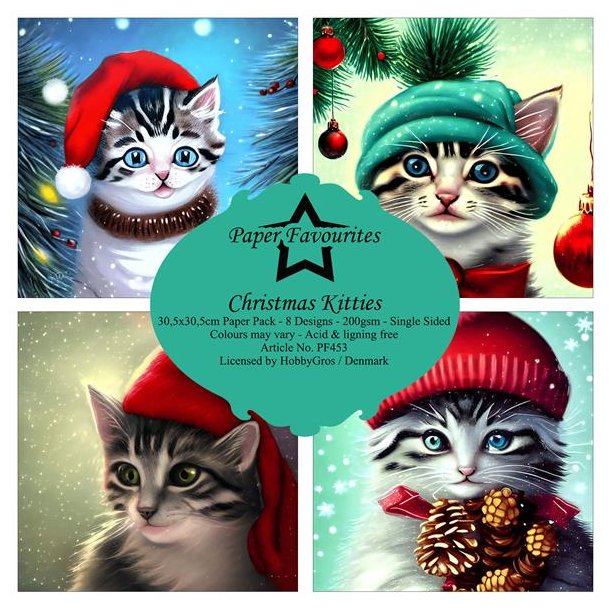 Paper Favourites - Blok 6" -  "Christmas Kitties" - Julekillinger