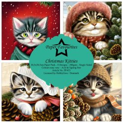 Paper Favourites - Blok 6" -  "Christmas Kitties" - Julekillinger