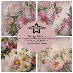 Paper Favourites - Blok 12" - "Vintage Flowers" - Vintage Blomster
