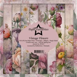 Paper Favourites - Blok 12" - "Vintage Flowers" - Vintage Blomster