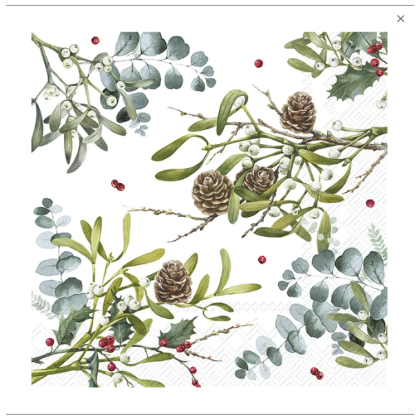 Ihr - Frokost Servietter - Branches Allover - 20 stk