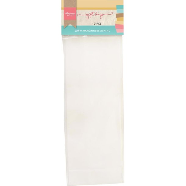 Marianne Design - Gift Bags Hvid - 76 x 40 x 200 mm