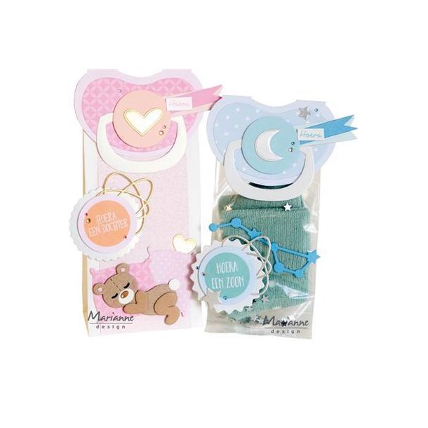 Marianne Design - Gift Bags Hvid - 76 x 40 x 200 mm