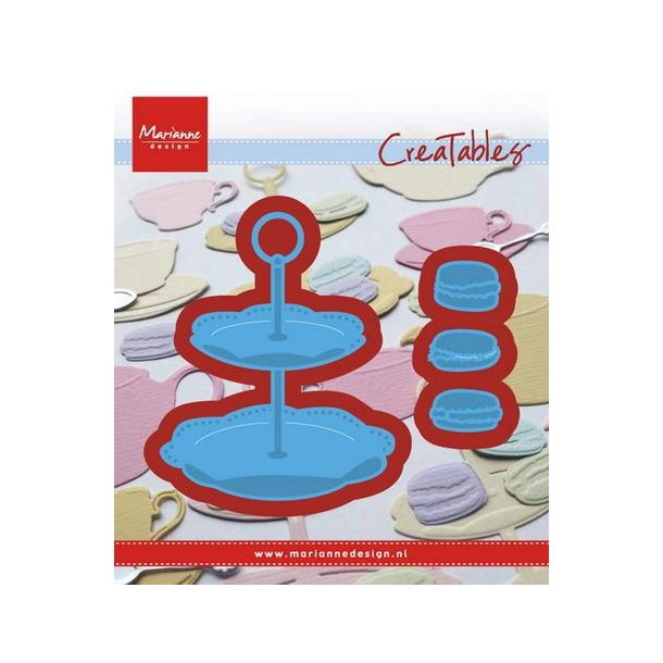 Marianne Design - Die - Tiered Tray & Macarons / Bakke & Macarons