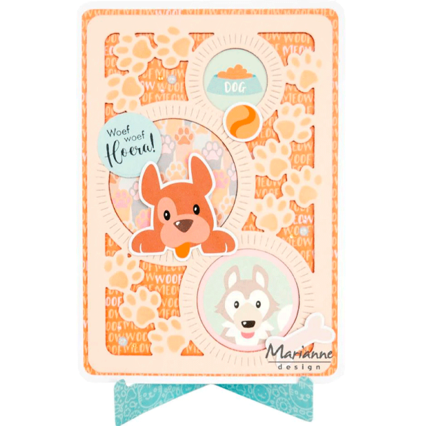 Marianne Design - Die - Lay out Paws / Baggrund Poter