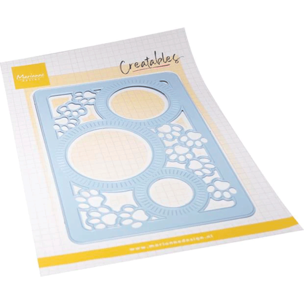 Marianne Design - Die - Lay out Paws / Baggrund Poter