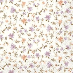 IHR - Frokostservietter - Fleurs lilac orange