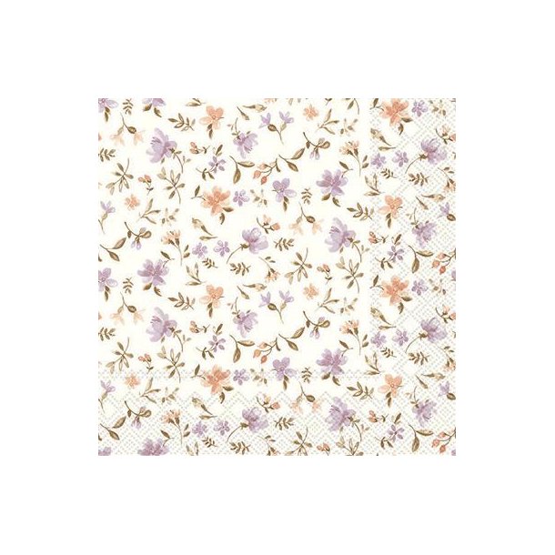 IHR - Frokostservietter - Fleurs lilac orange