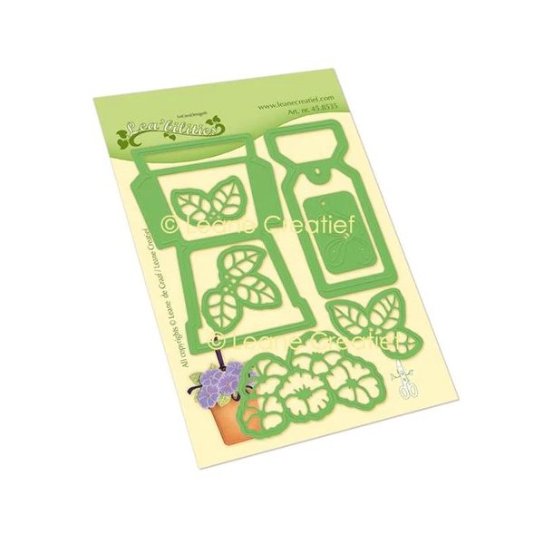 Leane Creatief - Die - Flower Pot Label Pocket - Blomsterkrukke