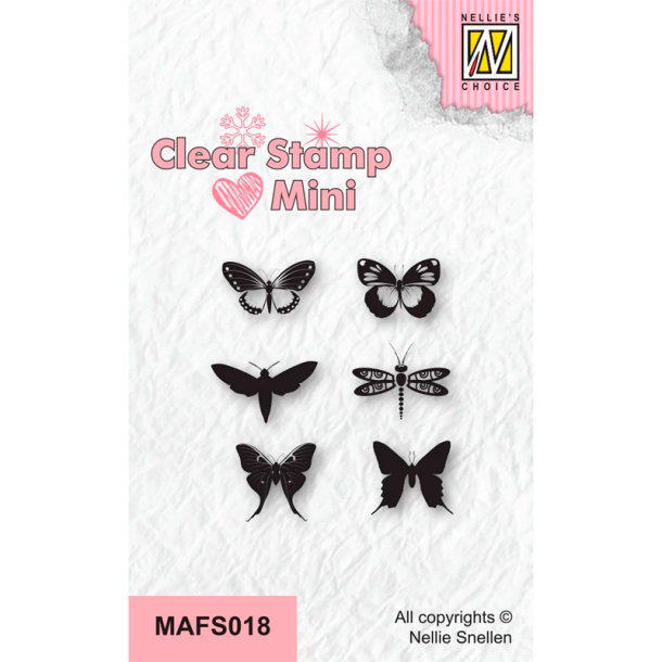 Nellie Snellen - Stempel - Butterflies-1 / Sommerfugle