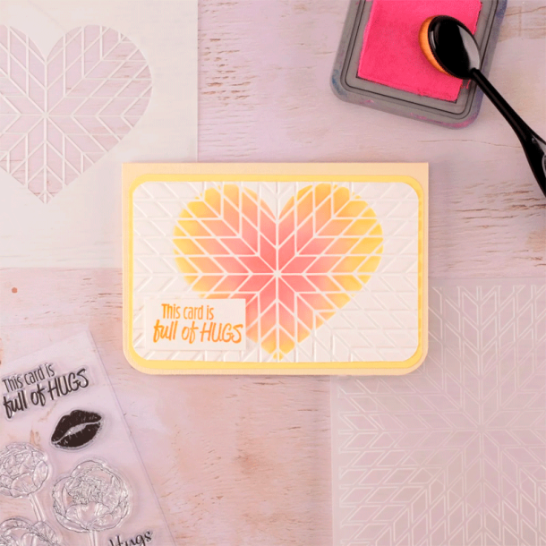 Nellie Snellen - Stencil - Geo Heart