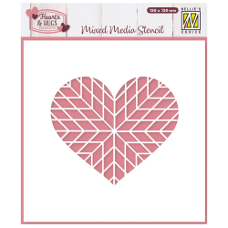 Nellie Snellen - Stencil - Geo Heart