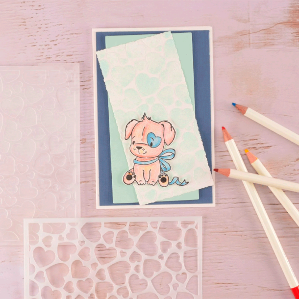 Nellie Snellen - Stencil - Pop Up Hearts