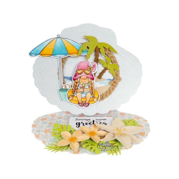 Marianne Design - Clearstamp  Dies "Gnomes - Beach Girl" - Stempeldie - Gnomer Strandpige
