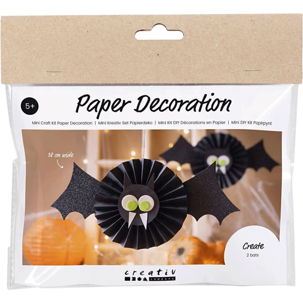 Mini DIY Kit - Papirpynt - Flagermus