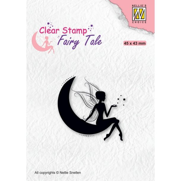 Nellie Snellen - Stempel - Fairy Tale - Elf on moon