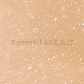 Alexandra Renke - Karton - Akvarel stjernehimmel p� brun