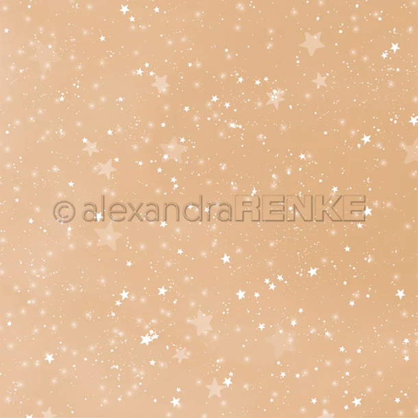 Alexandra Renke - Karton - Akvarel stjernehimmel p brun
