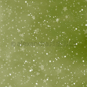 Alexandra Renke - Karton - Akvarel stjernehimmel p� m�rkegr�n