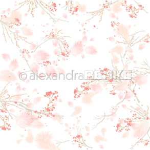 Alexandra Renke - Karton - Flauschiger Feder-Birken-Wirbel / Fjer og birkegrene