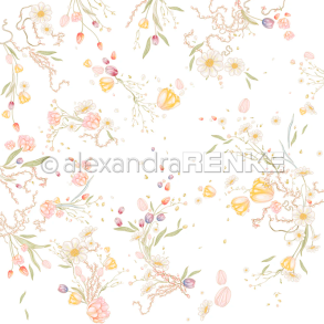 Alexandra Renke - Karton - Zarter Weiden-Tulpen-Wirbel / Tulipaner