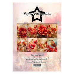 Paper Favourites - Blok A5 - Red and Gold