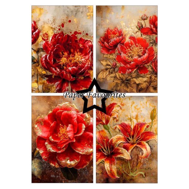 Paper Favourites - Blok A5 - Red and Gold