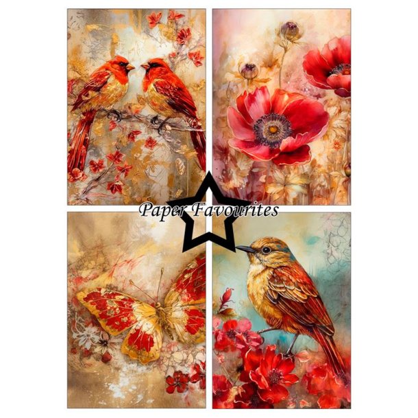Paper Favourites - Blok A5 - Red and Gold
