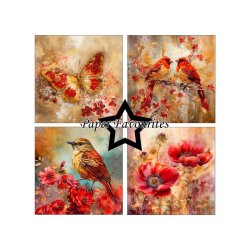 Paper Favourites - Blok 12" - Red and Gold