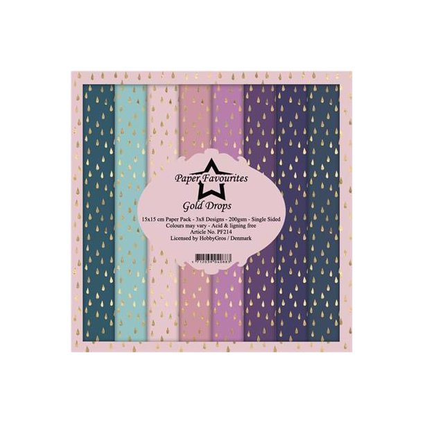 Paper Favourites - Blok 6" - Gold Drops