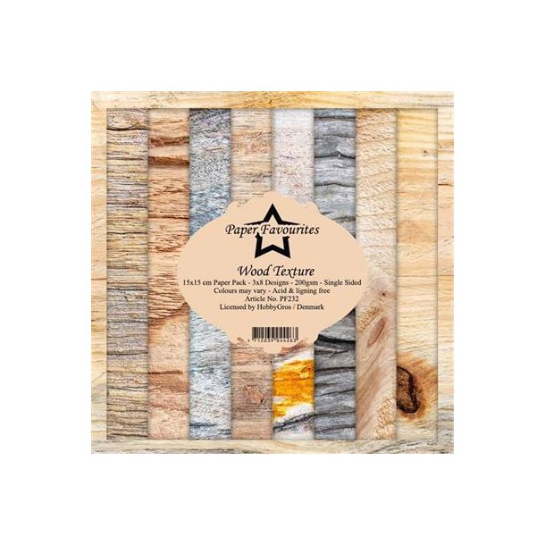 Paper Favourites - Blok 6" - Wood Texture