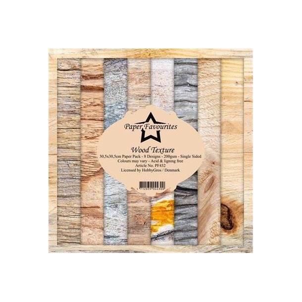 Paper Favourites - Blok 12" - Wood Texture